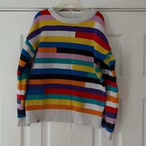 LEGO x Target Multi Color Block Stripe Knit Crewneck Sweater Kids Large